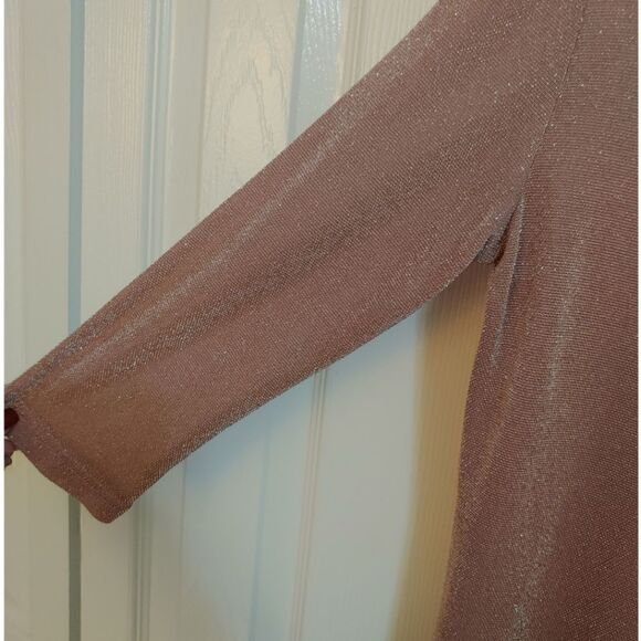 Women's 3/4 Length Sleeves Top with Sparkle Material by Gloria Lance Small EUC - Picture 4 of 5